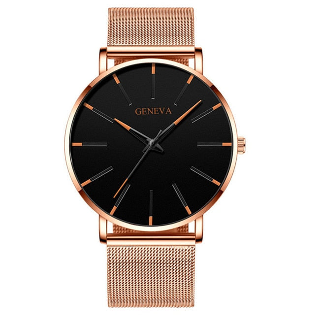 Minimalist Stainless Steel Mens Watch - Premium  from Milly N Molly - Just $20! Shop now at Milly N Molly  