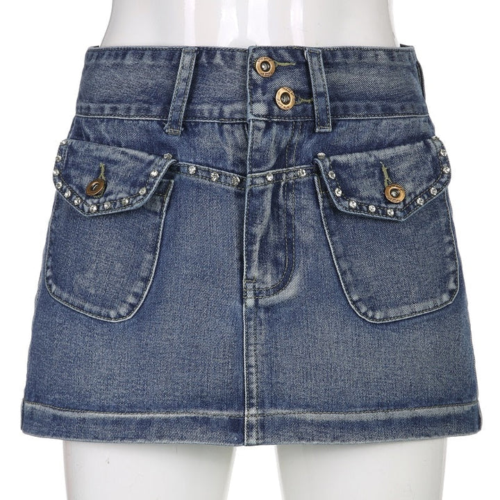 Vintage Diamond Denim Mini Skirt - Premium  from Milly N Molly - Just $46! Shop now at Milly N Molly  