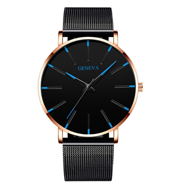Minimalist Stainless Steel Mens Watch - Premium  from Milly N Molly - Just $20! Shop now at Milly N Molly  