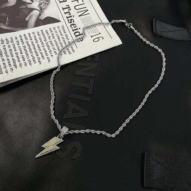 Full Zircon Lightning Pendant Necklace - Premium  from Milly N Molly  - Just $16! Shop now at Milly N Molly  