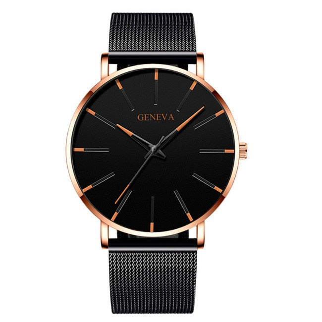 Minimalist Stainless Steel Mens Watch - Premium  from Milly N Molly - Just $20! Shop now at Milly N Molly  