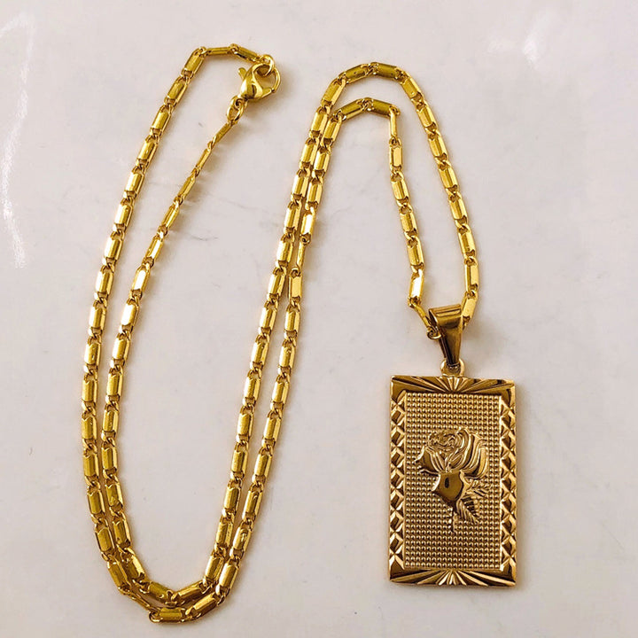 Gold Geo Floral Necklace - Premium  from Milly N Molly  - Just $26! Shop now at Milly N Molly  