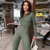 Long Sleeve V-Neck Skinny Jumpsuit - Premium  from Milly N Molly - Just $36! Shop now at Milly N Molly  