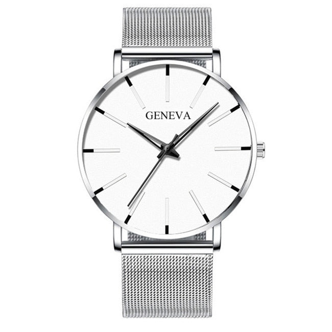 Minimalist Stainless Steel Mens Watch - Premium  from Milly N Molly - Just $20! Shop now at Milly N Molly  