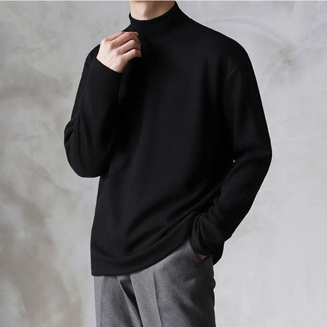 Casual Velvet Turtleneck Men Loose Sweater - Premium  from Milly N Molly - Just $40! Shop now at Milly N Molly  