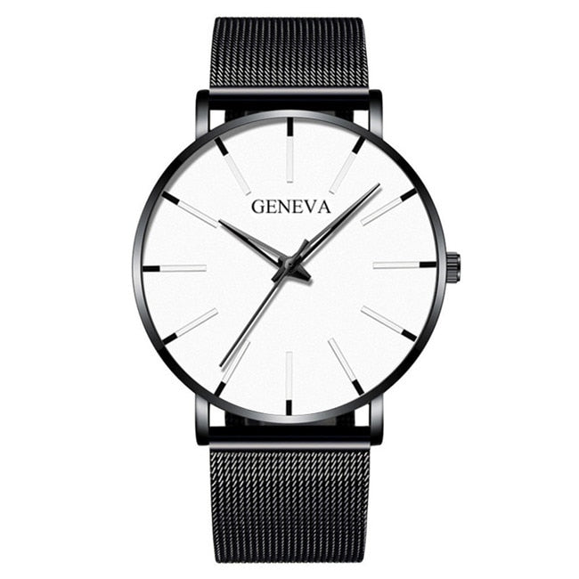 Minimalist Stainless Steel Mens Watch - Premium  from Milly N Molly - Just $20! Shop now at Milly N Molly  