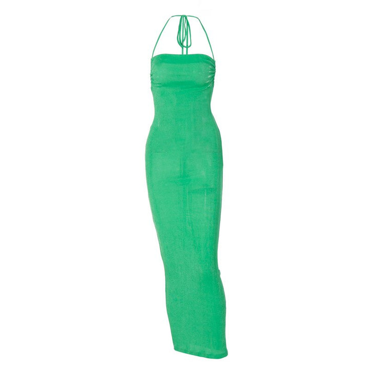 Open Back Slim Cami Strap Long Dresses - Premium  from Milly N Molly  - Just $44! Shop now at Milly N Molly  