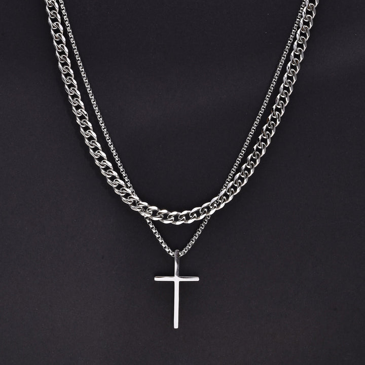 Vnox Mens Cross Necklaces - Premium  from Milly N Molly - Just $15! Shop now at Milly N Molly  