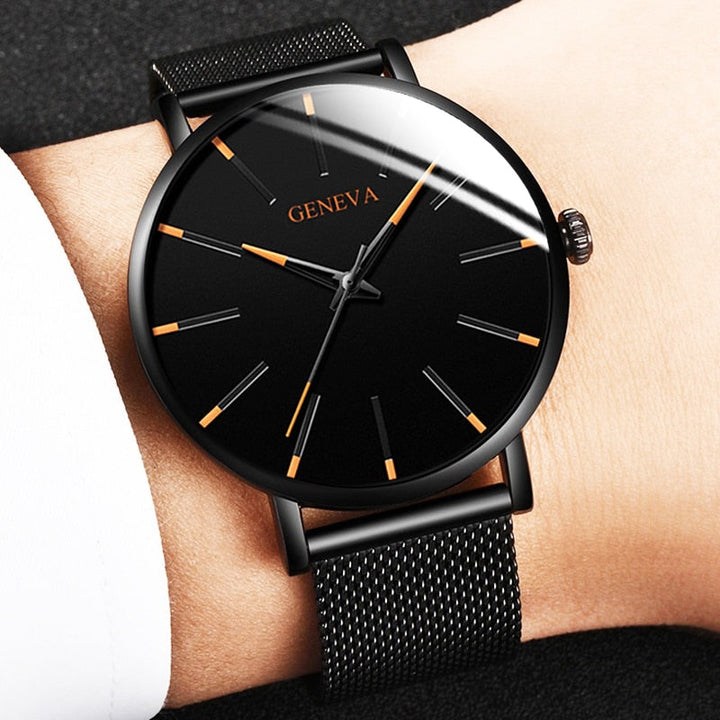 Minimalist Stainless Steel Mens Watch - Premium  from Milly N Molly - Just $20! Shop now at Milly N Molly  