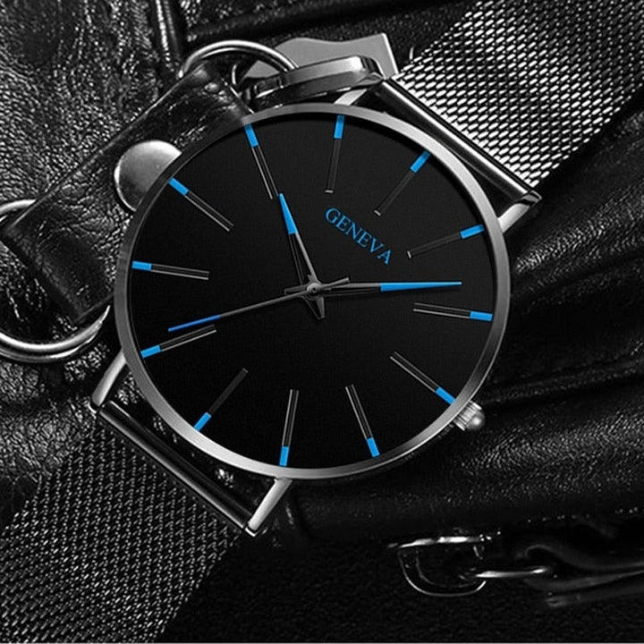 Minimalist Stainless Steel Mens Watch - Premium  from Milly N Molly - Just $20! Shop now at Milly N Molly  