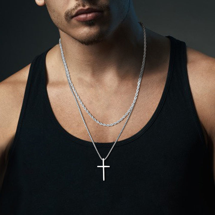 Vnox Mens Cross Necklaces - Premium  from Milly N Molly - Just $15! Shop now at Milly N Molly  