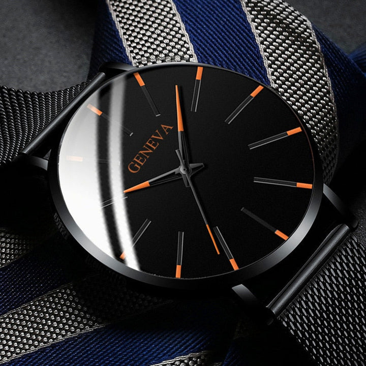 Minimalist Stainless Steel Mens Watch - Premium  from Milly N Molly - Just $20! Shop now at Milly N Molly  