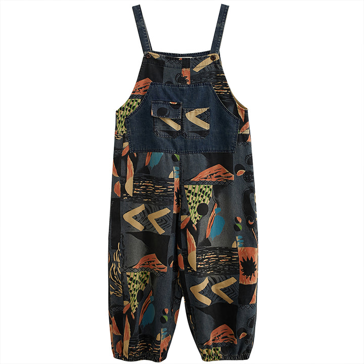 Abstract Print Denim Rompers - Premium  from Milly N Molly - Just $68! Shop now at Milly N Molly  