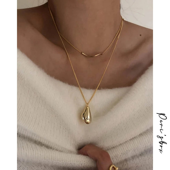 2Pcs Set Waterdrop Irregular Necklaces - Premium  from Milly N Molly - Just $20! Shop now at Milly N Molly  