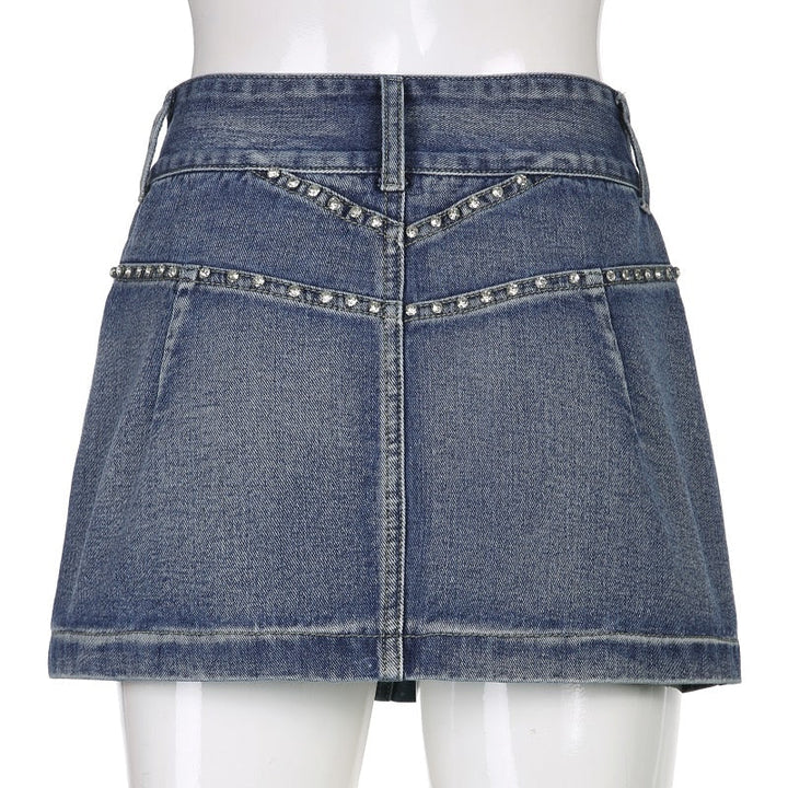 Vintage Diamond Denim Mini Skirt - Premium  from Milly N Molly - Just $46! Shop now at Milly N Molly  