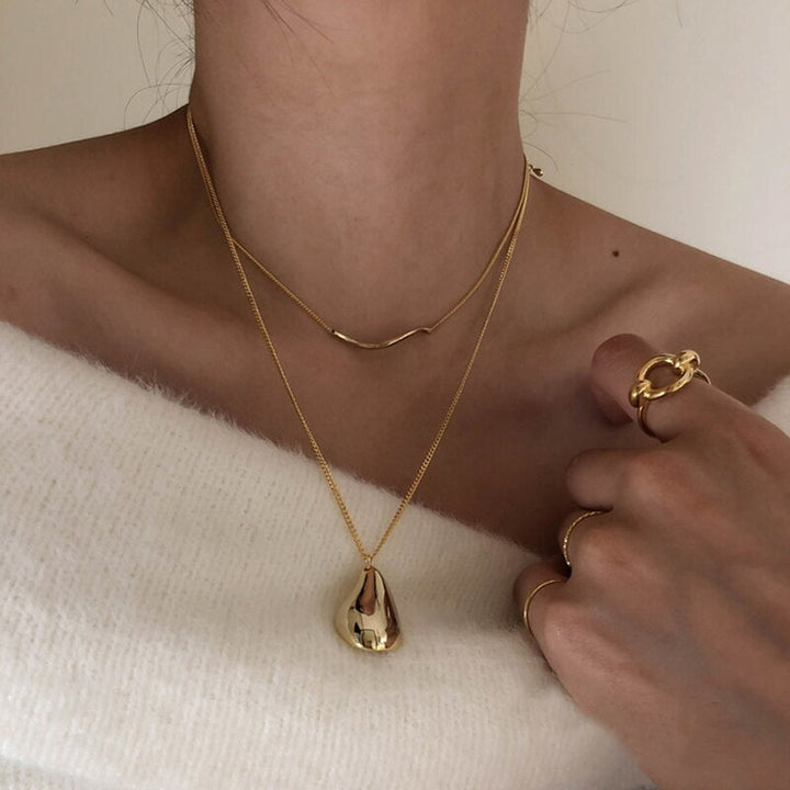 2Pcs Set Waterdrop Irregular Necklaces - Premium  from Milly N Molly - Just $20! Shop now at Milly N Molly  