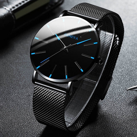 Minimalist Stainless Steel Mens Watch - Premium  from Milly N Molly - Just $20! Shop now at Milly N Molly  