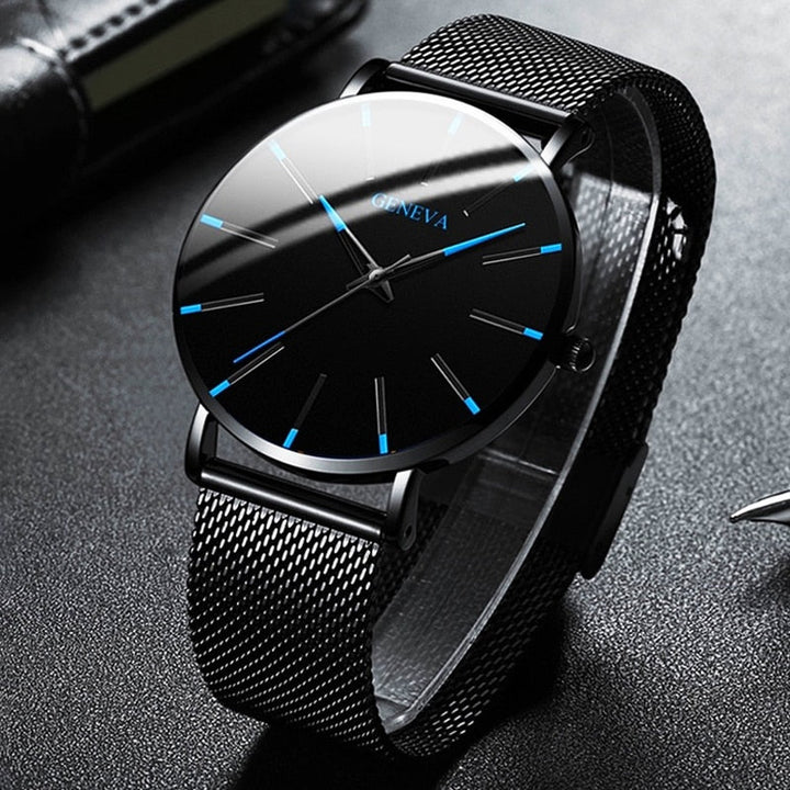 Minimalist Stainless Steel Mens Watch - Premium  from Milly N Molly - Just $20! Shop now at Milly N Molly  