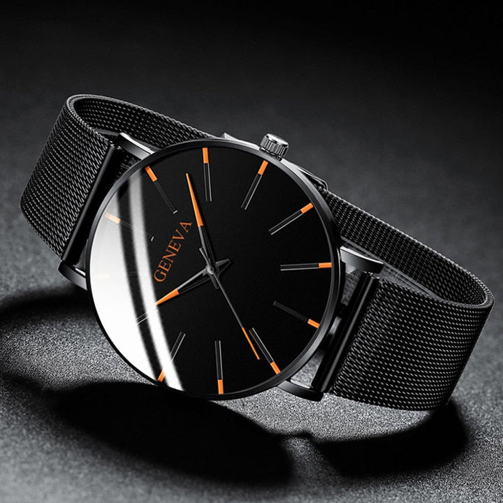 Minimalist Stainless Steel Mens Watch - Premium  from Milly N Molly - Just $20! Shop now at Milly N Molly  