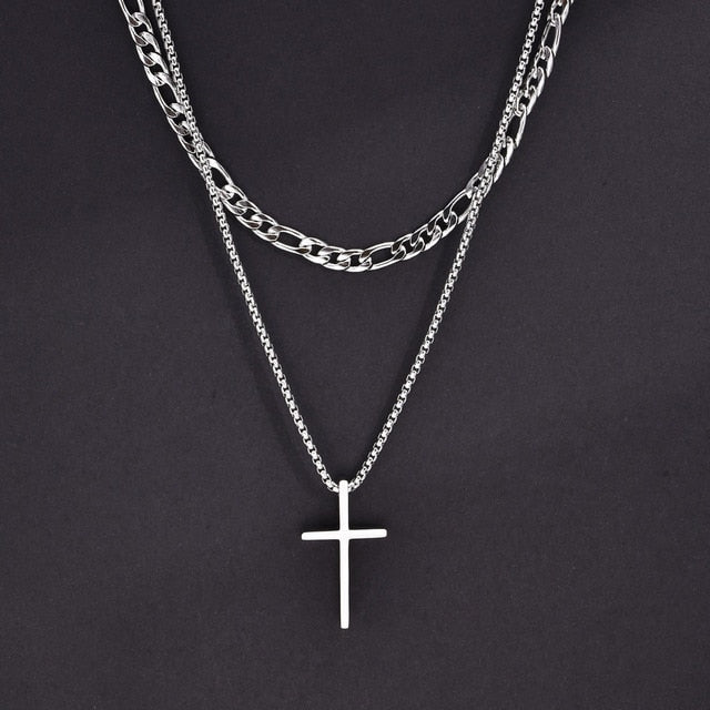 Vnox Mens Cross Necklaces - Premium  from Milly N Molly - Just $15! Shop now at Milly N Molly  