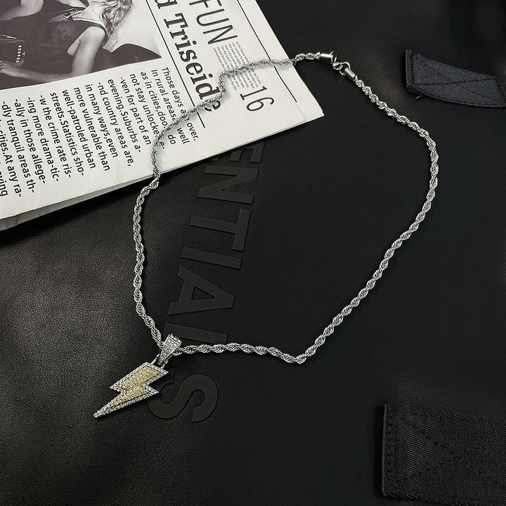 Full Zircon Lightning Pendant Necklace - Premium  from Milly N Molly  - Just $16! Shop now at Milly N Molly  