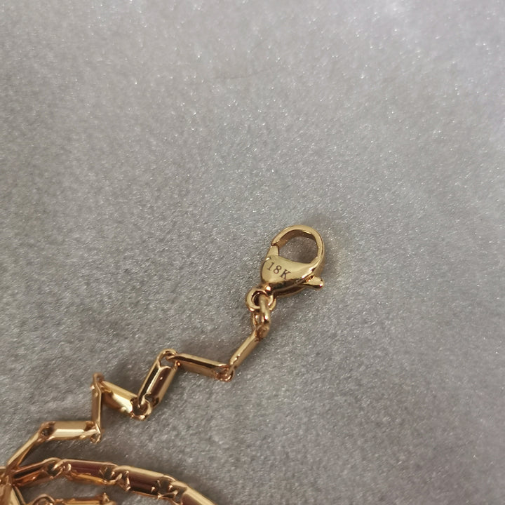 Gold Geo Floral Necklace - Premium  from Milly N Molly  - Just $26! Shop now at Milly N Molly  