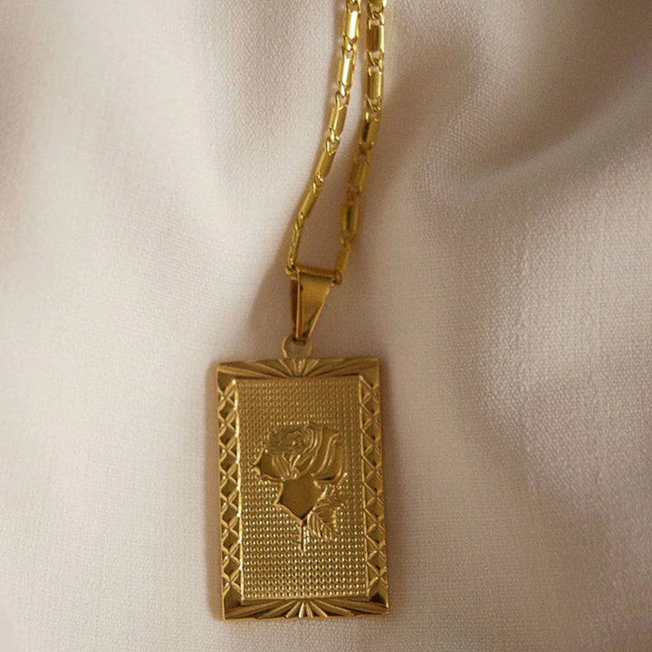 Gold Geo Floral Necklace - Premium  from Milly N Molly  - Just $26! Shop now at Milly N Molly  