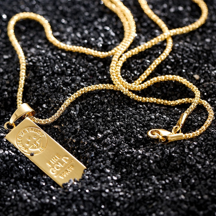 Fooderwerk Gold Color Bar Pendant Necklace - Premium  from Milly N Molly  - Just $19! Shop now at Milly N Molly  