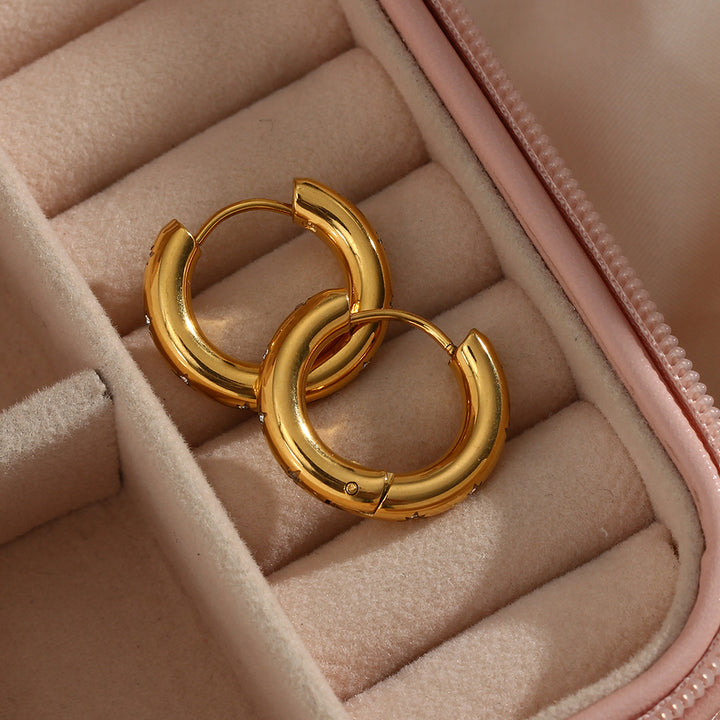 Star Thick Hoop Earrings - Premium  from Milly N Molly - Just $25! Shop now at Milly N Molly  