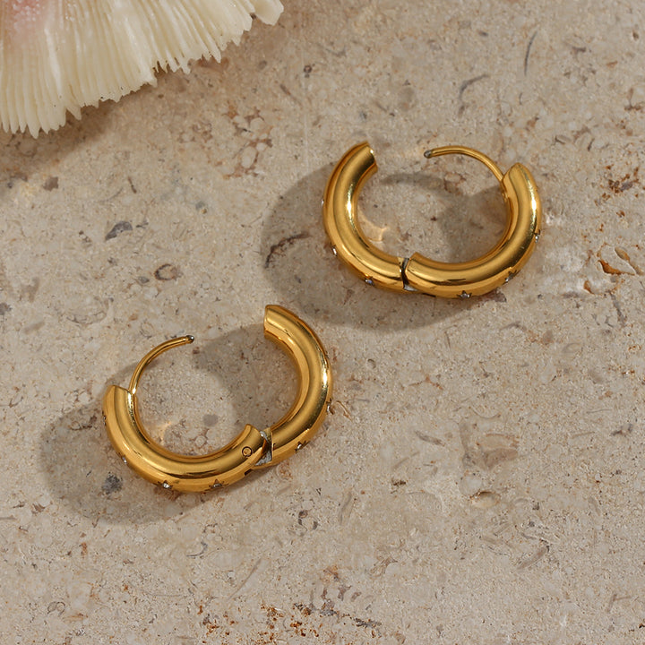 Star Thick Hoop Earrings - Premium  from Milly N Molly - Just $25! Shop now at Milly N Molly  